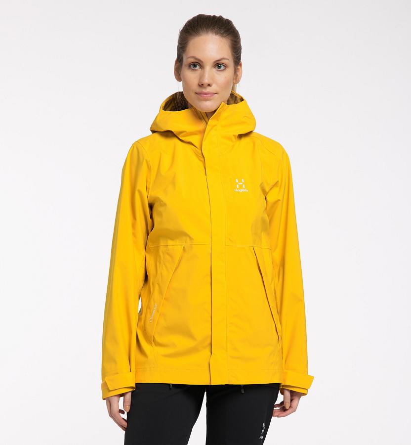 Haglöfs Womens Tjärn Waterproof Jacket Yellow New Zealand 13976CHNE